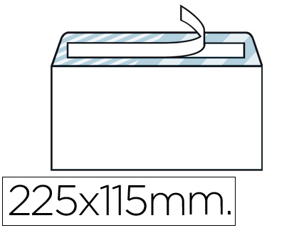 SOBRE LIDERPAPEL N.5 BLANCO AMERICANO 115X225MM TIRA DE SILICONA OPEN SYSTEM CAJA DE 500 UNIDADES